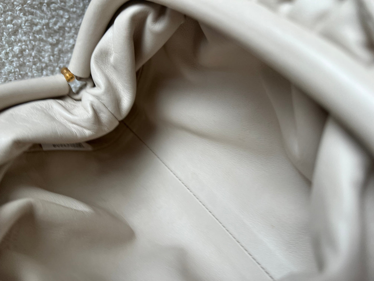 Bottega Veneta Cream Mini Pouch Clutch