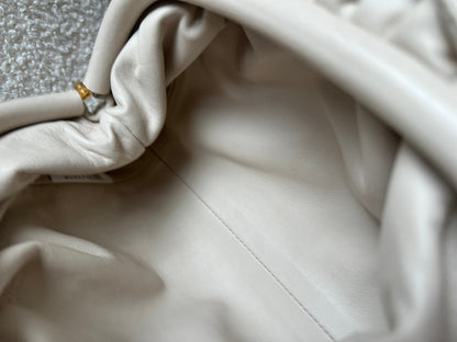 Bottega Veneta Cream Mini Pouch Clutch