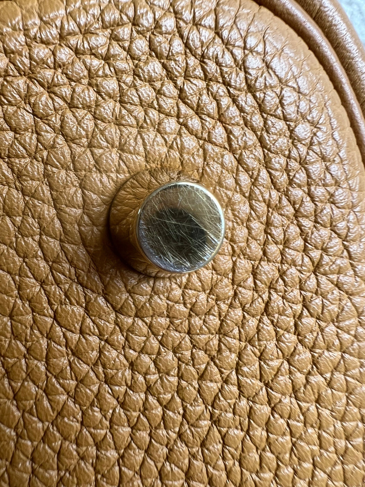 Hermes Picoton 22 in Sesame Clemence Leather with gold hardware