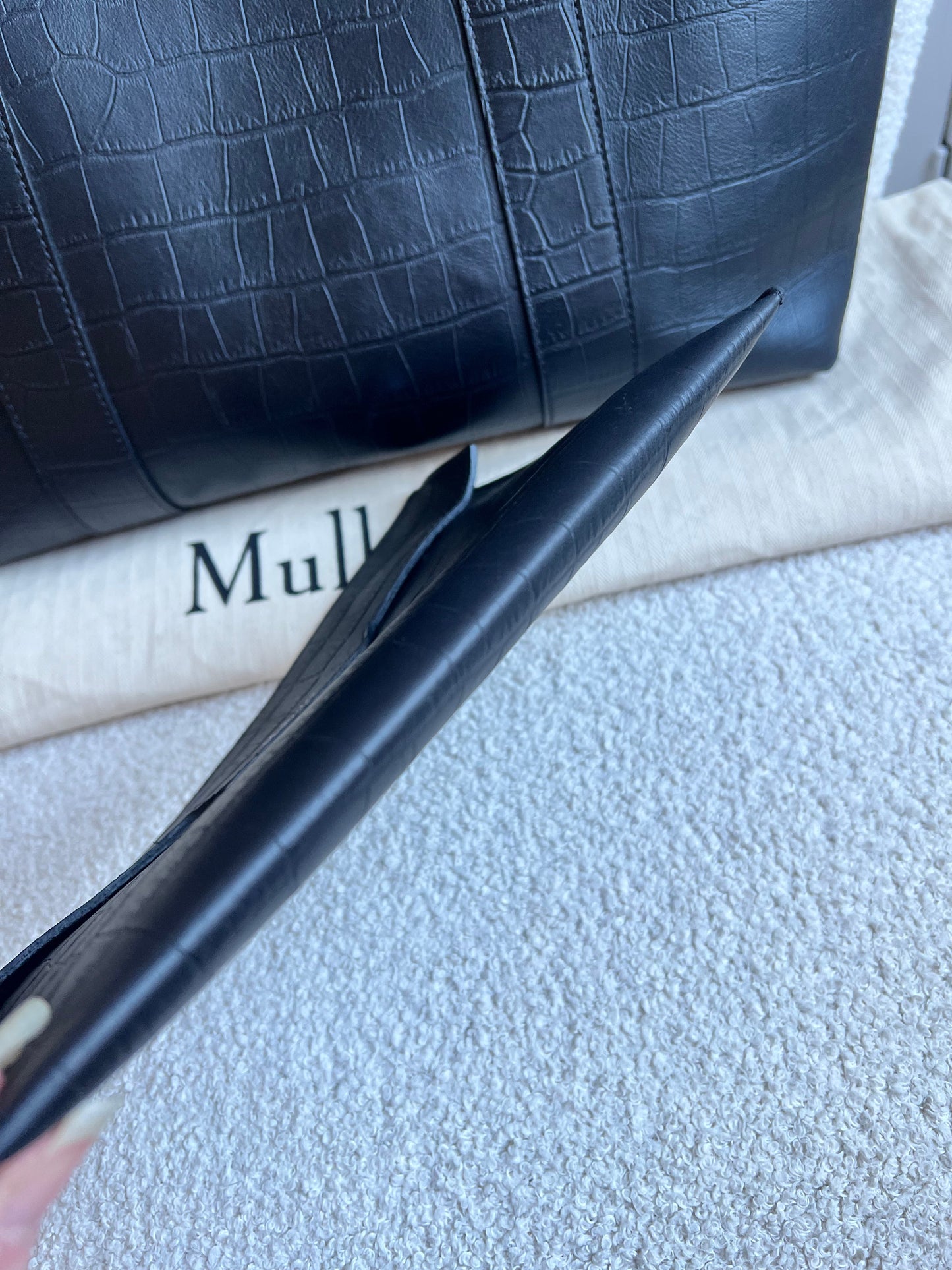 Mulberry Black Matte Croc Bayswater Tote (RRP £845)