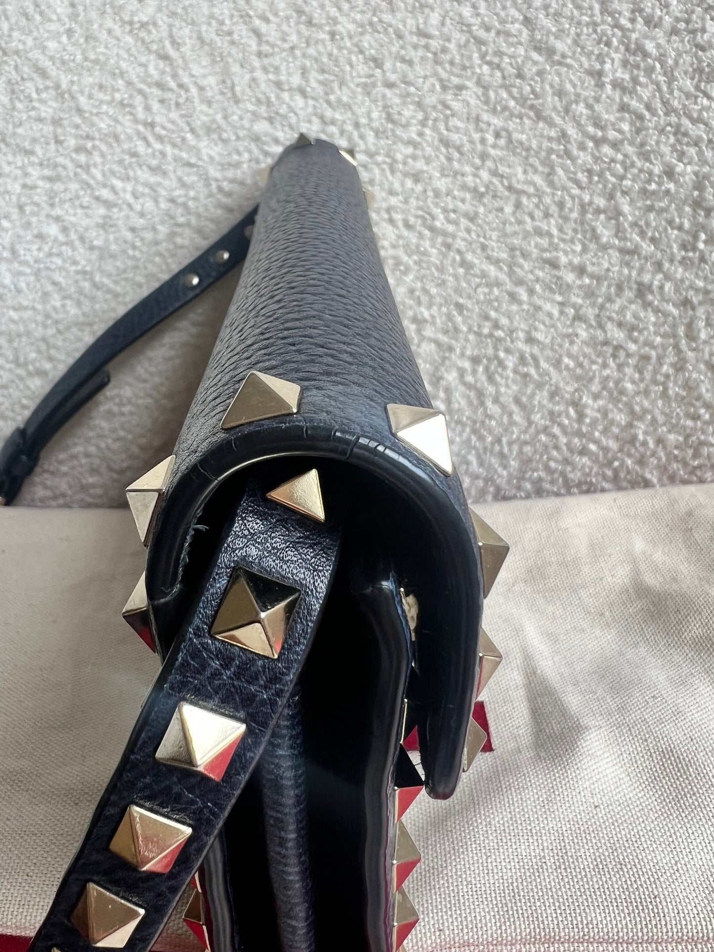 Valentino Garavani Navy Blue Rockstud Crossbody