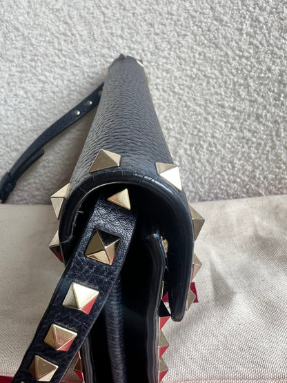 Valentino Garavani Navy Blue Rockstud Crossbody