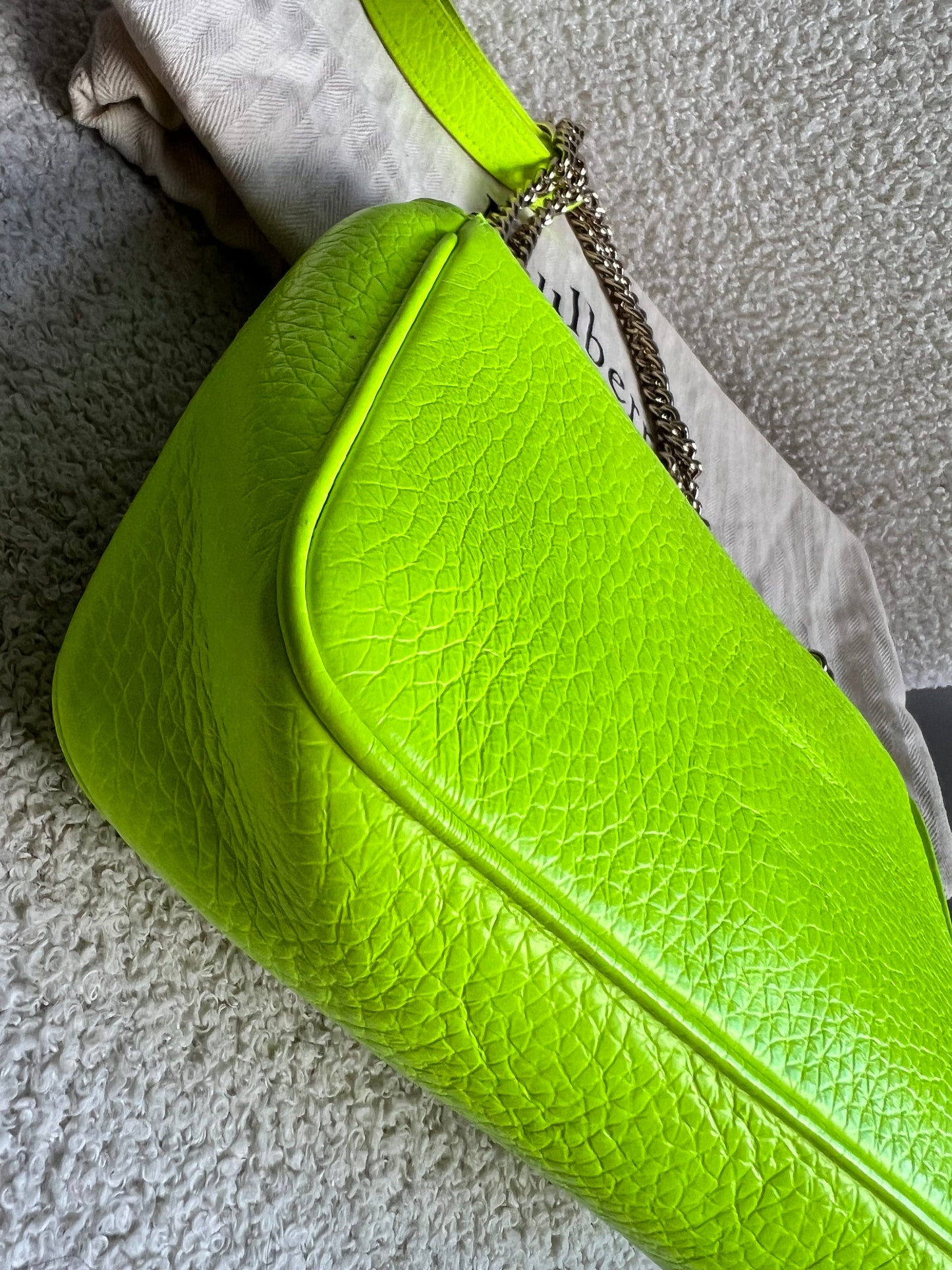 Mulberry Neon Yellow Mini Darley Shoulder Bag (RRP £725)