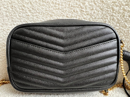 Yves Saint Laurent (YSL) Black Mini Lou Camera Bag (RRP £1285)
