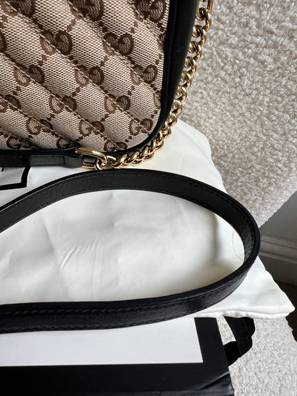 Gucci GG Marmont Canvas Small Shoulder Bag