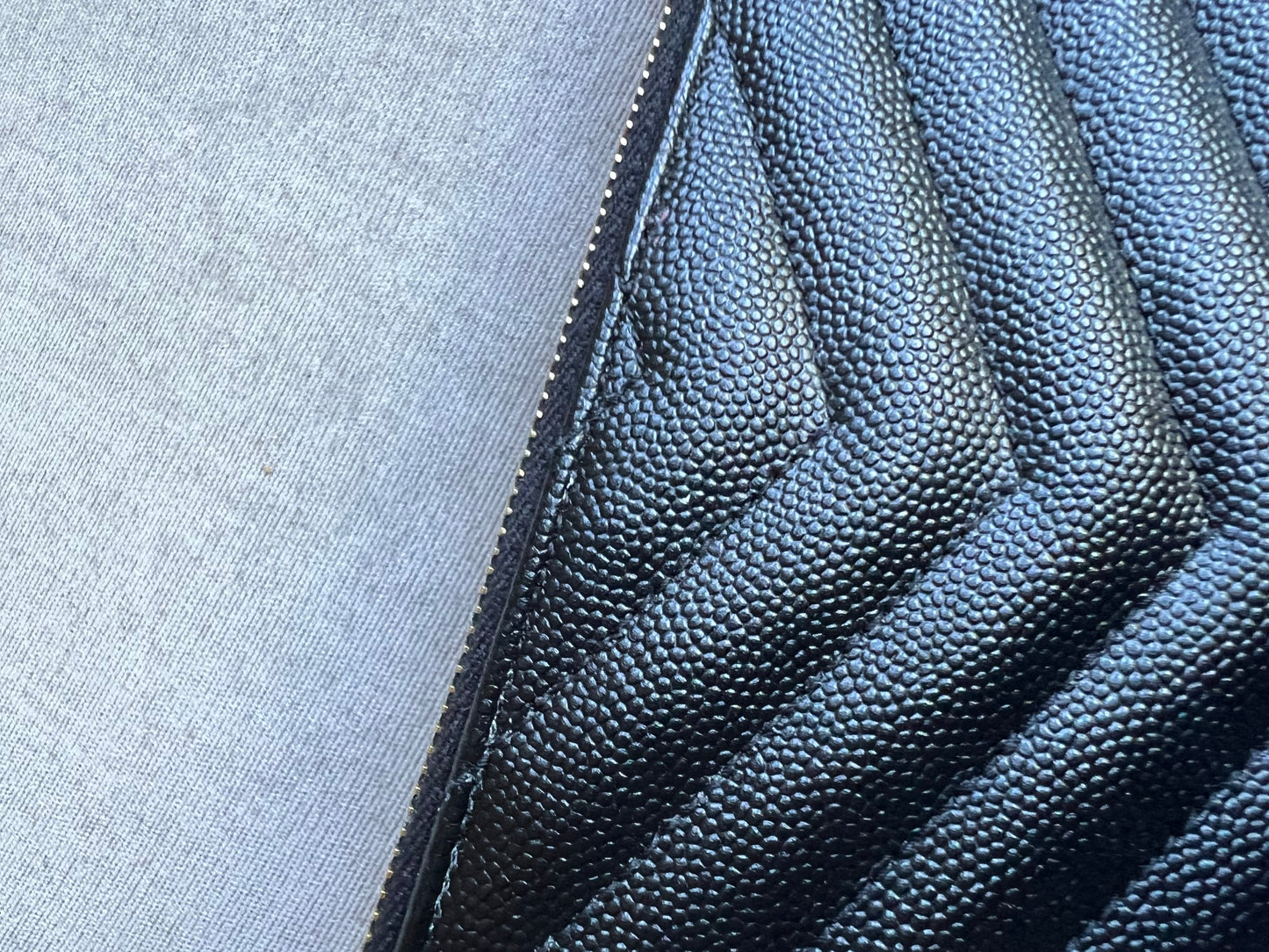 Yves Saint Laurent (YSL) Black Cassandra Zip Pouch (RRP £365)