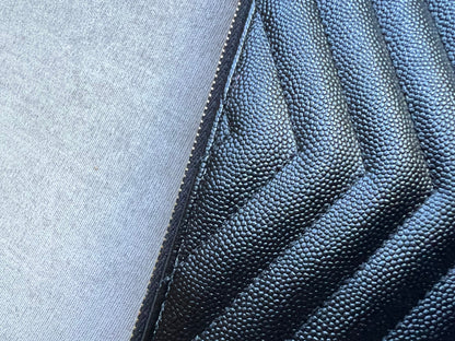 Yves Saint Laurent (YSL) Black Cassandra Zip Pouch (RRP £365)