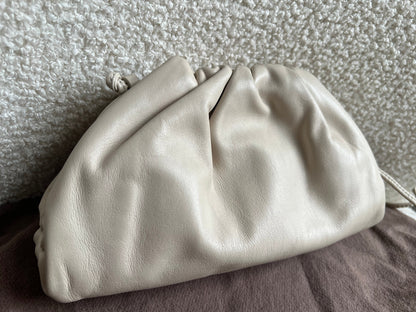 Bottega Veneta Cream Mini Pouch Clutch
