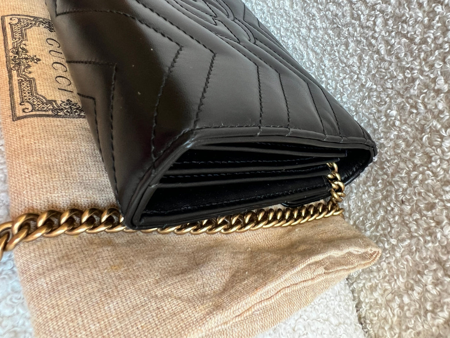 Gucci Black GG Marmont Matelasse Mini Bag (RRP £1440)