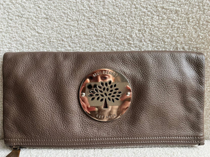 Mulberry Taupe Daria Clutch (RRP £550)