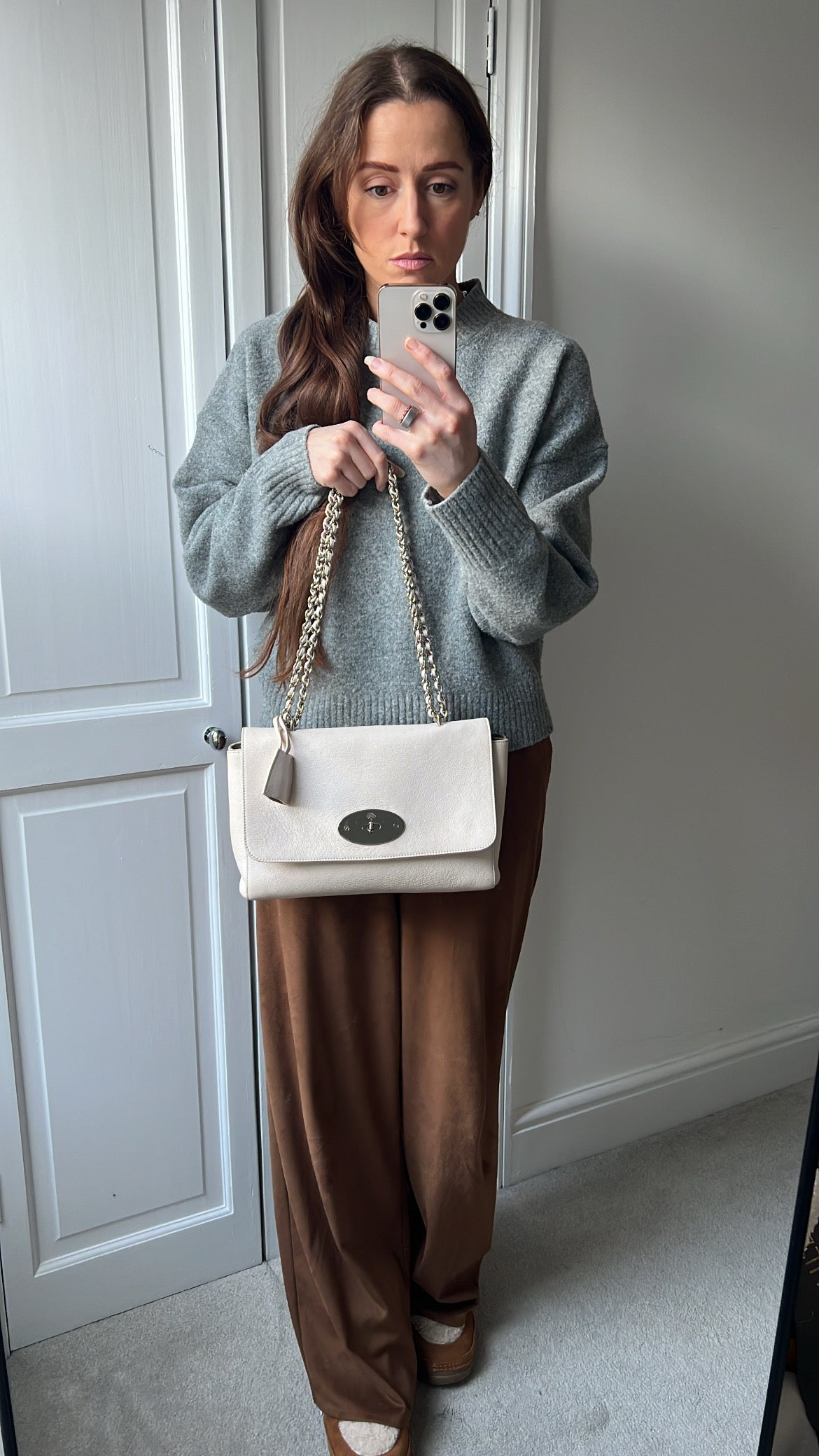 Mulberry White Medium Lily with Silver Hardware (RRP £1095)
