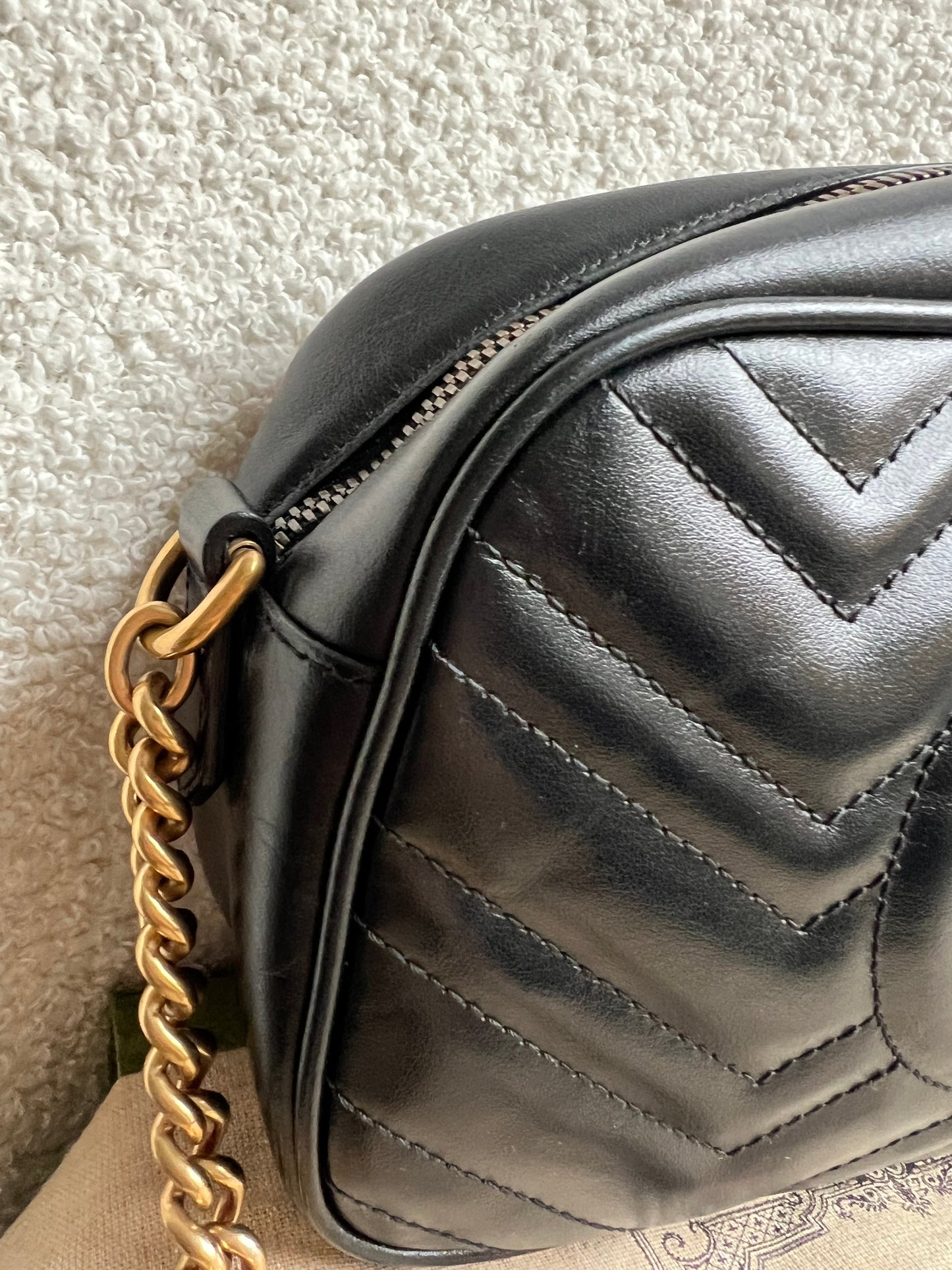 Gucci GG Black Marmont Small Shoulder Bag (RRP £1440)
