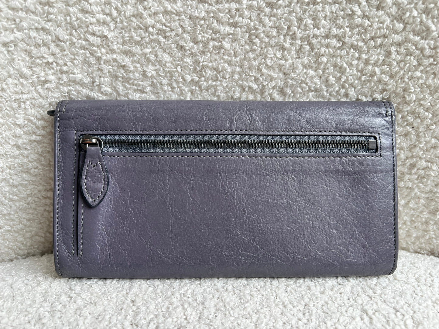 Mulberry Foggy Grey Alexa Postmans Lock Wallet