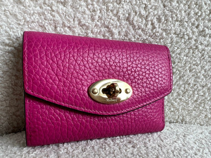 Mulberry Pink Darley Folded Multi Card Wallet (RRP £265)