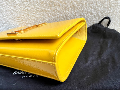 Yves Saint Laurent (YSL) Small Kate Yellow Patent with Gold Hardware (RRP £1,440)