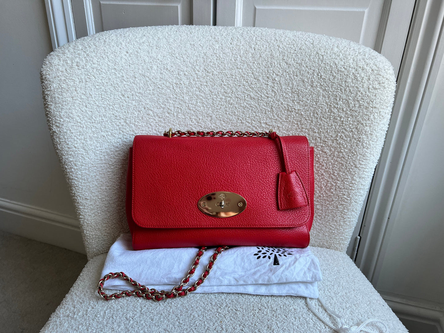 Mulberry Fiery Spritz Red Medium Lily with Gold Hardware (RRP £995)