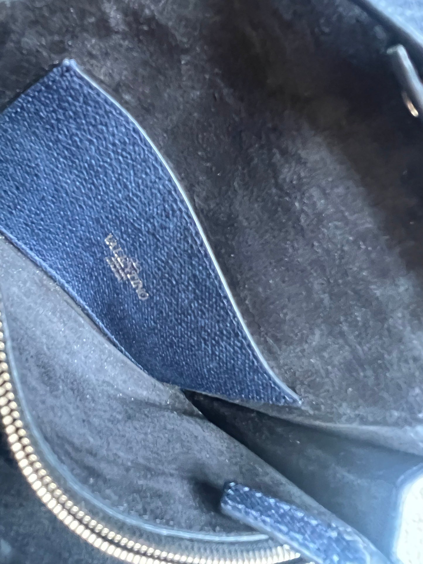 Valentino Garavani Navy Blue Rockstud Crossbody