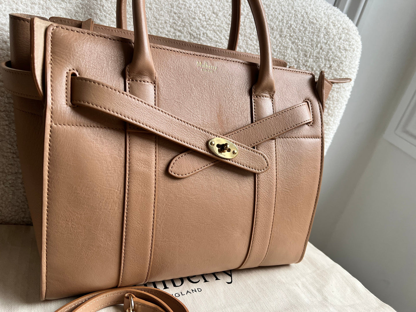 Mulberry Light Salmon Small Zipped Bayswater (RRP £1,245)