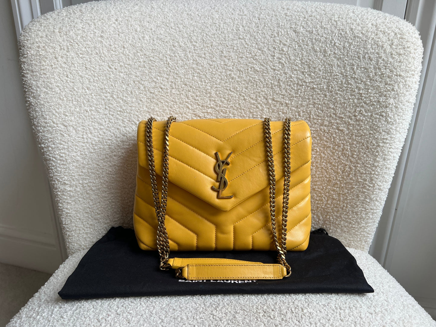 Yves Saint Laurent (YSL) Yellow Small Lou Lou (RRP £1,900)