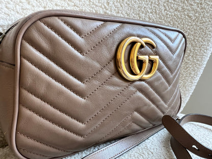 Gucci GG Marmont Dusty Pink Small Shoulder Bag (RRP £1440)