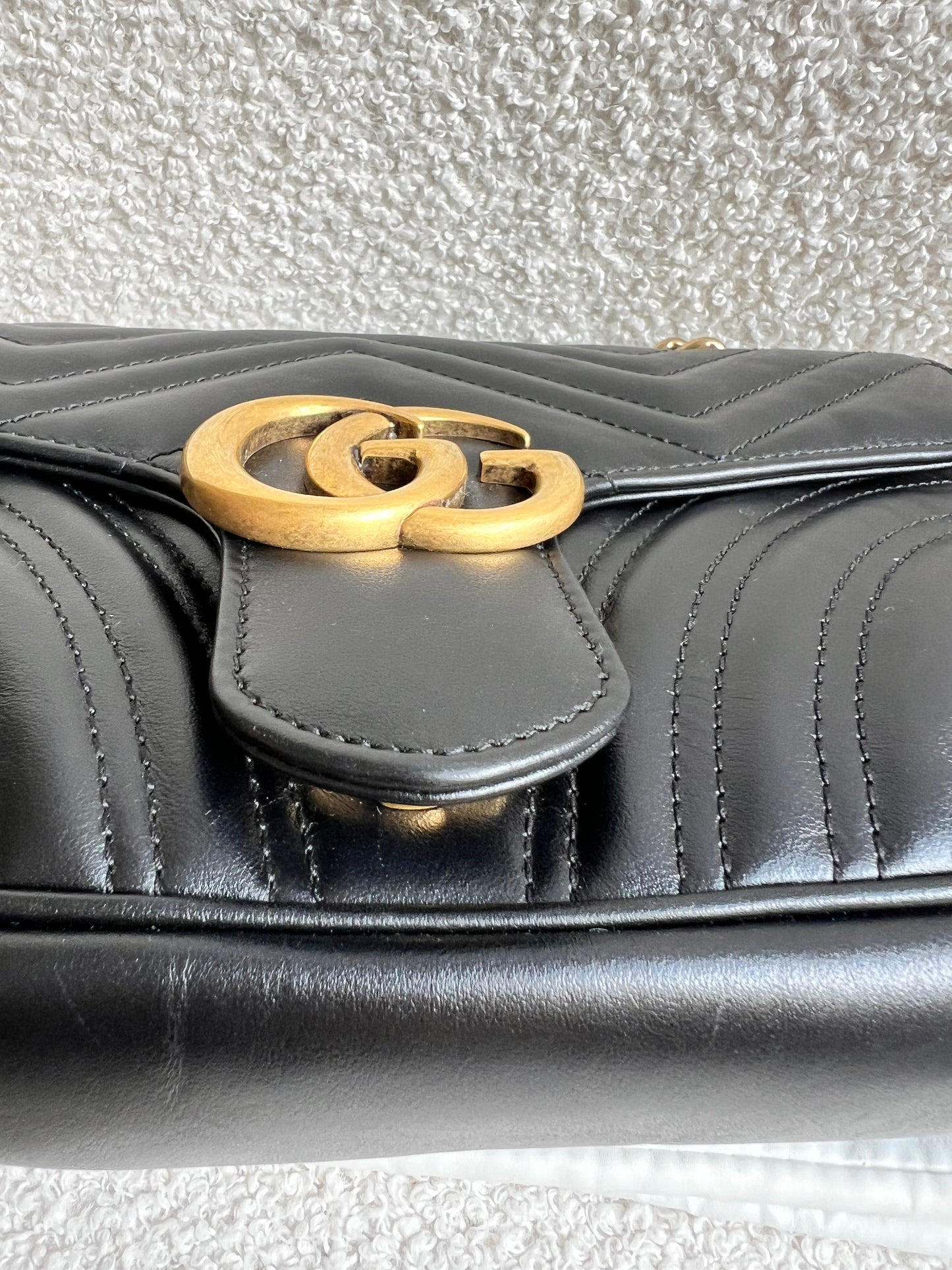 Gucci GG Black Marmont Small Shoulder Bag (RRP £2070)