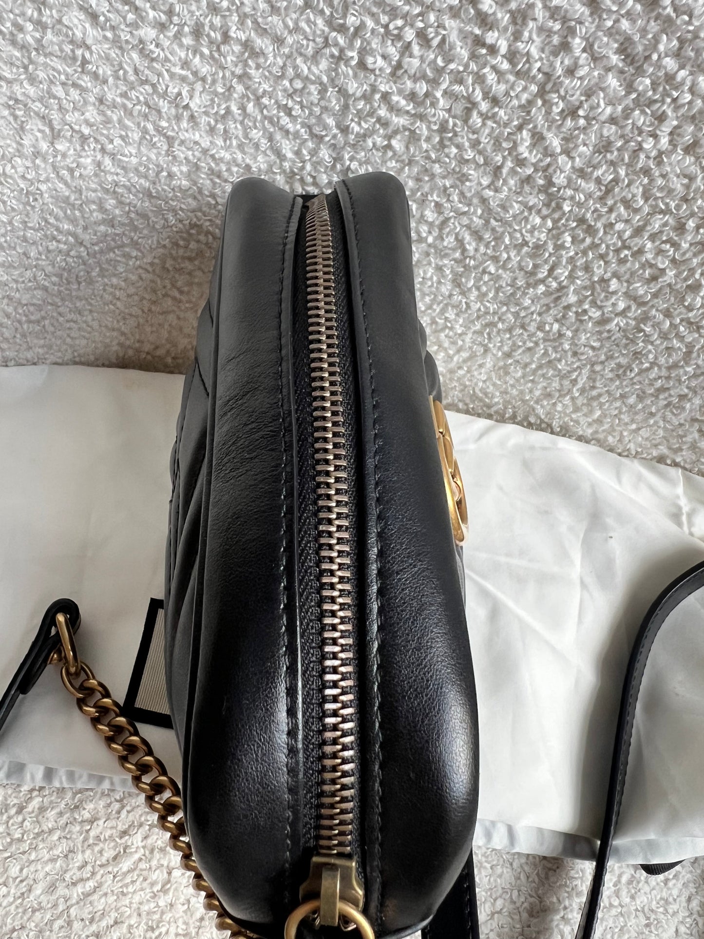 Gucci GG Black Marmont Mini Shoulder Bag (RRP £1,360)