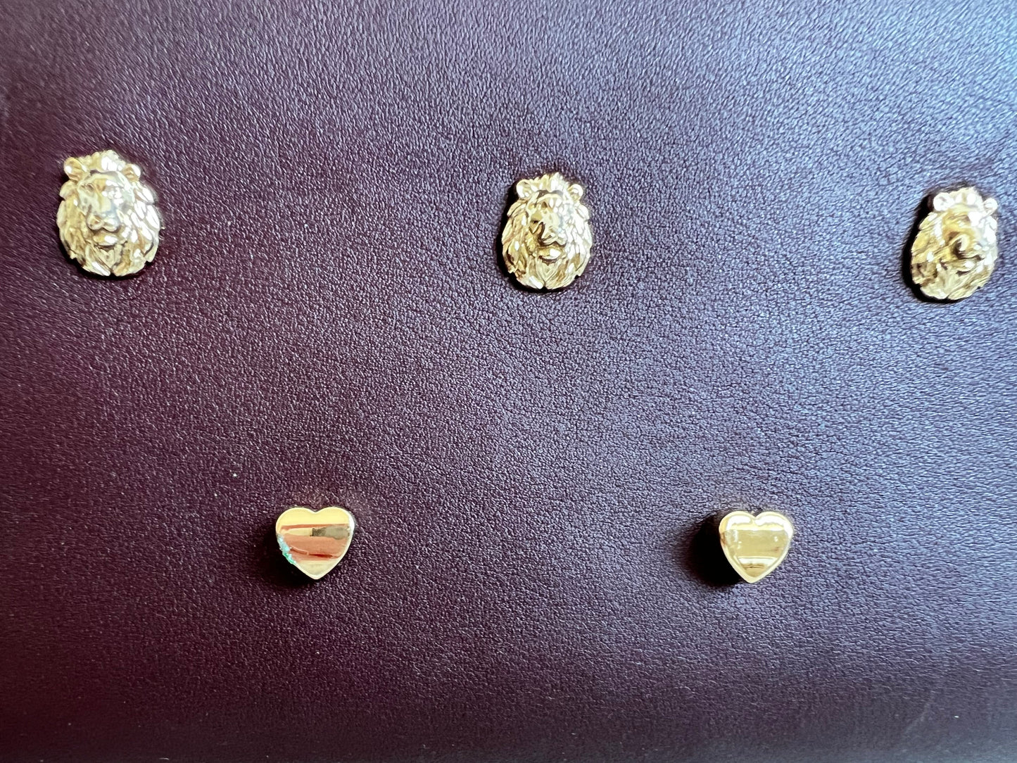 Mulberry Cara 'Lion & Heart Rivets' Zip Around Continental Purse in Oxblood Silky Calf