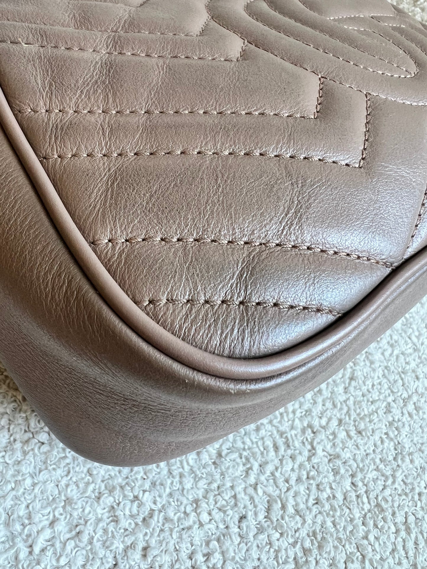 Gucci GG Marmont Dusty Pink Small Shoulder Bag (RRP £1440)