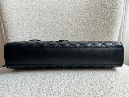 Yves Saint Laurent (YSL) Large Black on Black Envelope Bag (RRP £2,400)