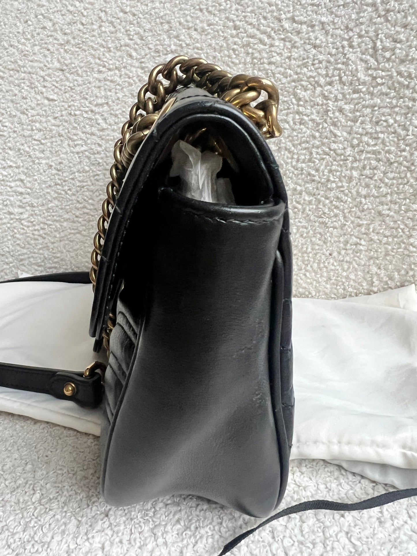 Gucci GG Black Marmont Small Shoulder Bag (RRP £2070)
