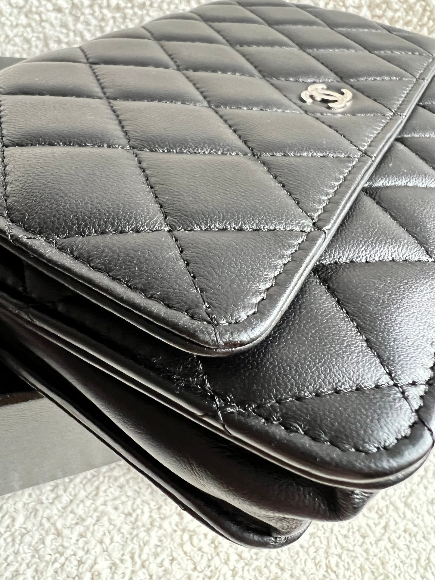 Chanel Wallet on Chain in Black Lambskin Silver Hardware (RRP £2,930)