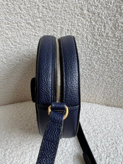 Mulberry Union Jack Midnight Darley Round Shoulder Clutch
