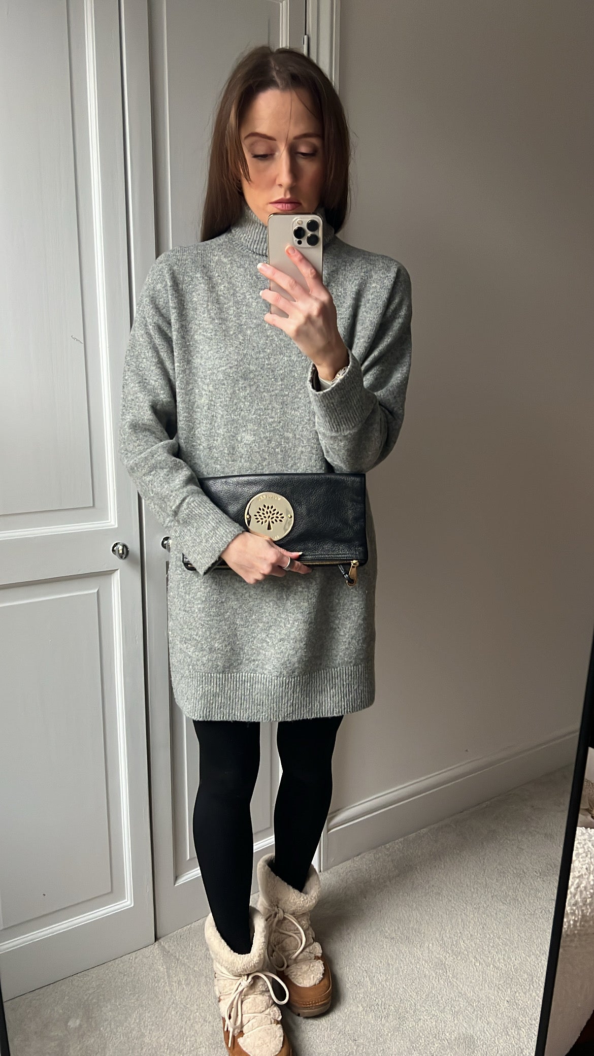 Mulberry Black Daria Clutch (RRP £550)