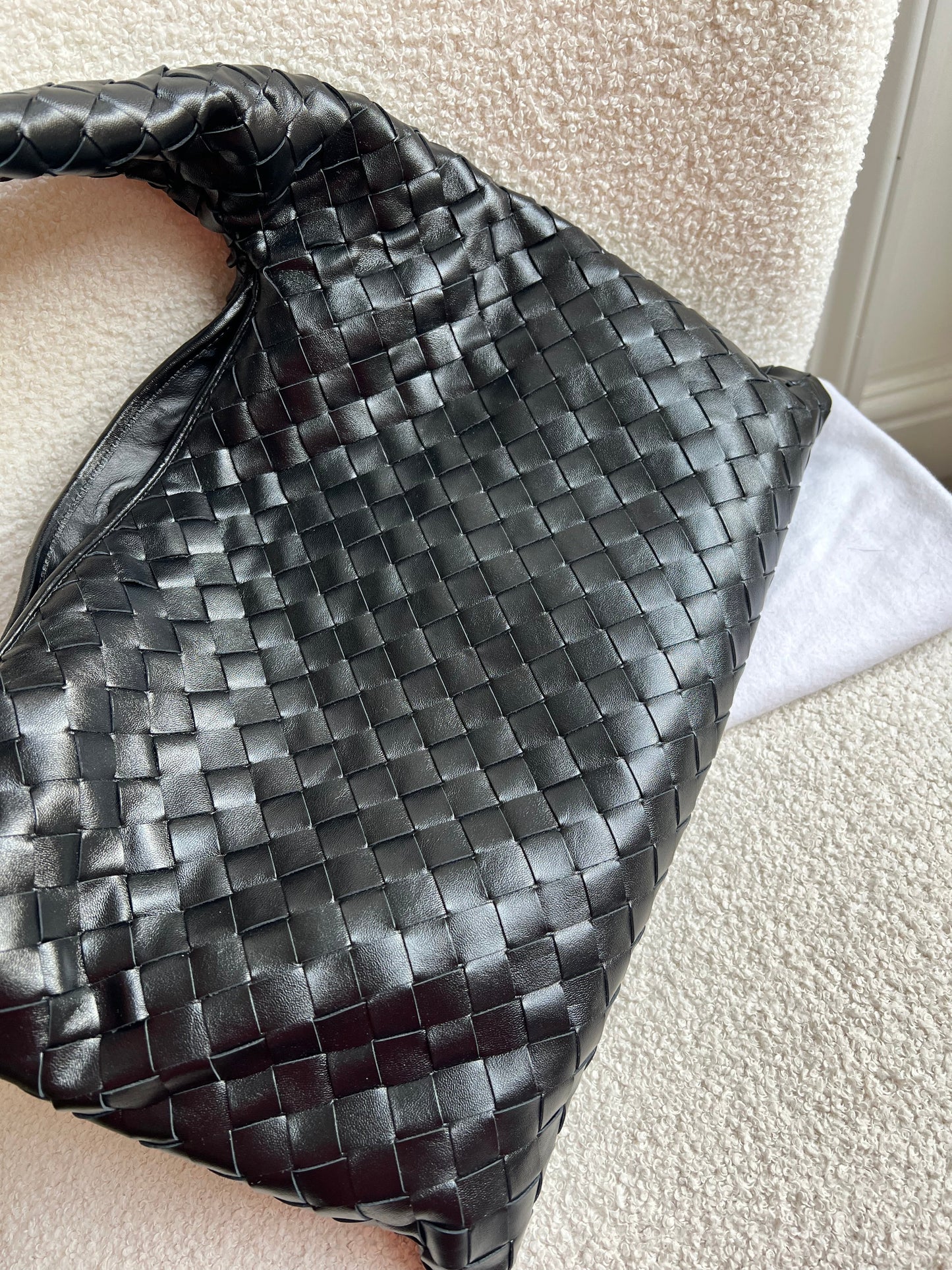 Bottega Veneta Black Small Hop Intraciatto (RRP £3370)