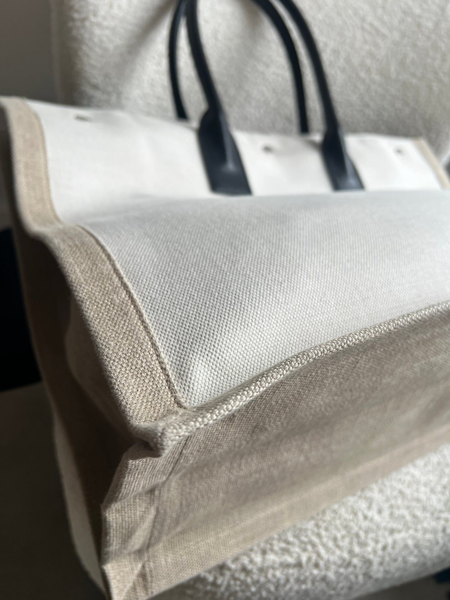 Yves Saint Laurent Large Rive Gauche in Canvas and Printed Leather (RRP £1440)