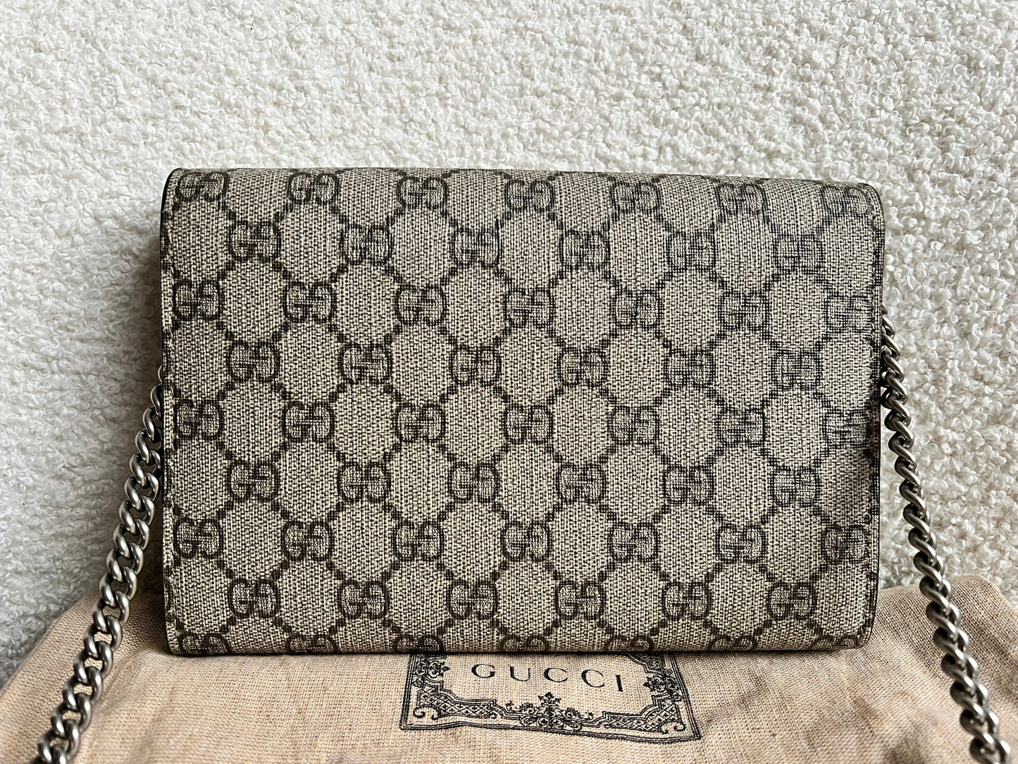 Gucci Dionysus GG Supreme Chain Wallet (RRP £1400)