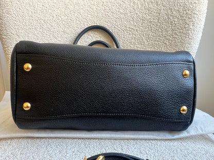 Prada Black Vitello Daino Tote