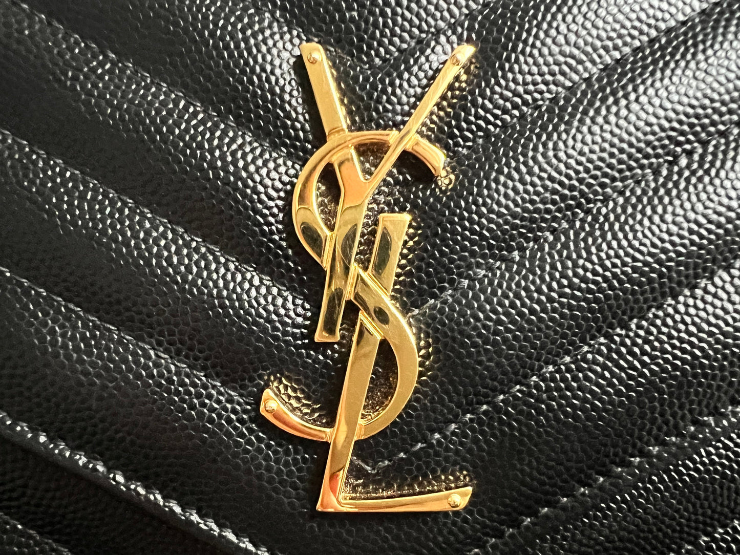 Yves Saint Laurent (YSL) Black Cassandre Envelope Chain Wallet (RRP £1,200)