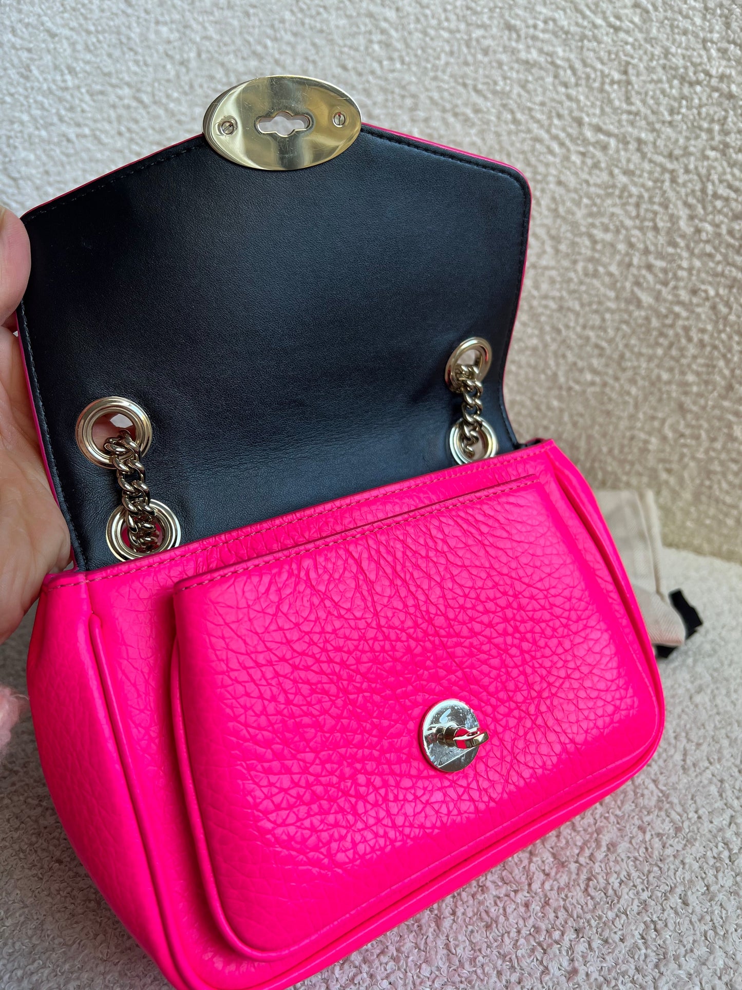 Mulberry Neon Pink Mini Darley Shoulder Bag (RRP £725)