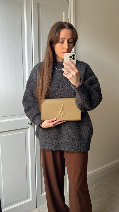 Yves Saint Laurent (YSL) Beige Belle de Jour Clutch