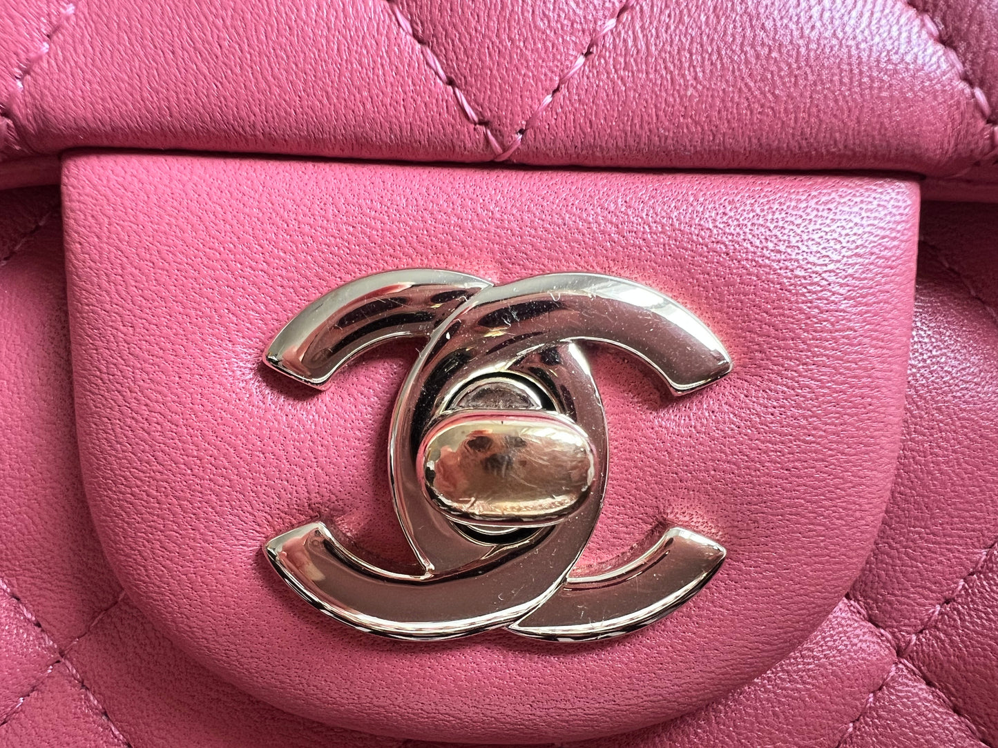 Chanel Mini Rectangular Classic Flap Valentines Day Edition in Pink Lambskin