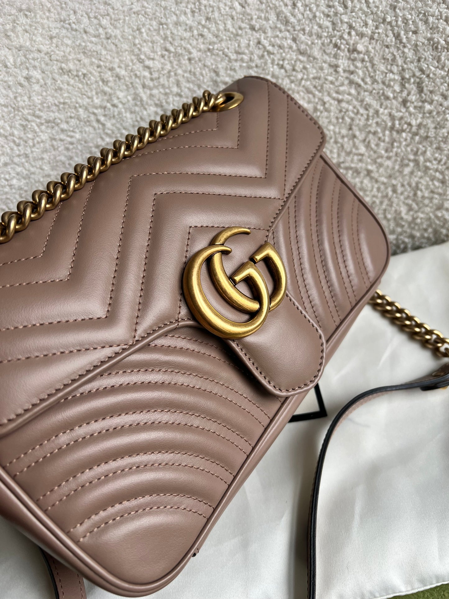Gucci GG Dusty Pink Marmont Small Shoulder Bag (RRP £2070)