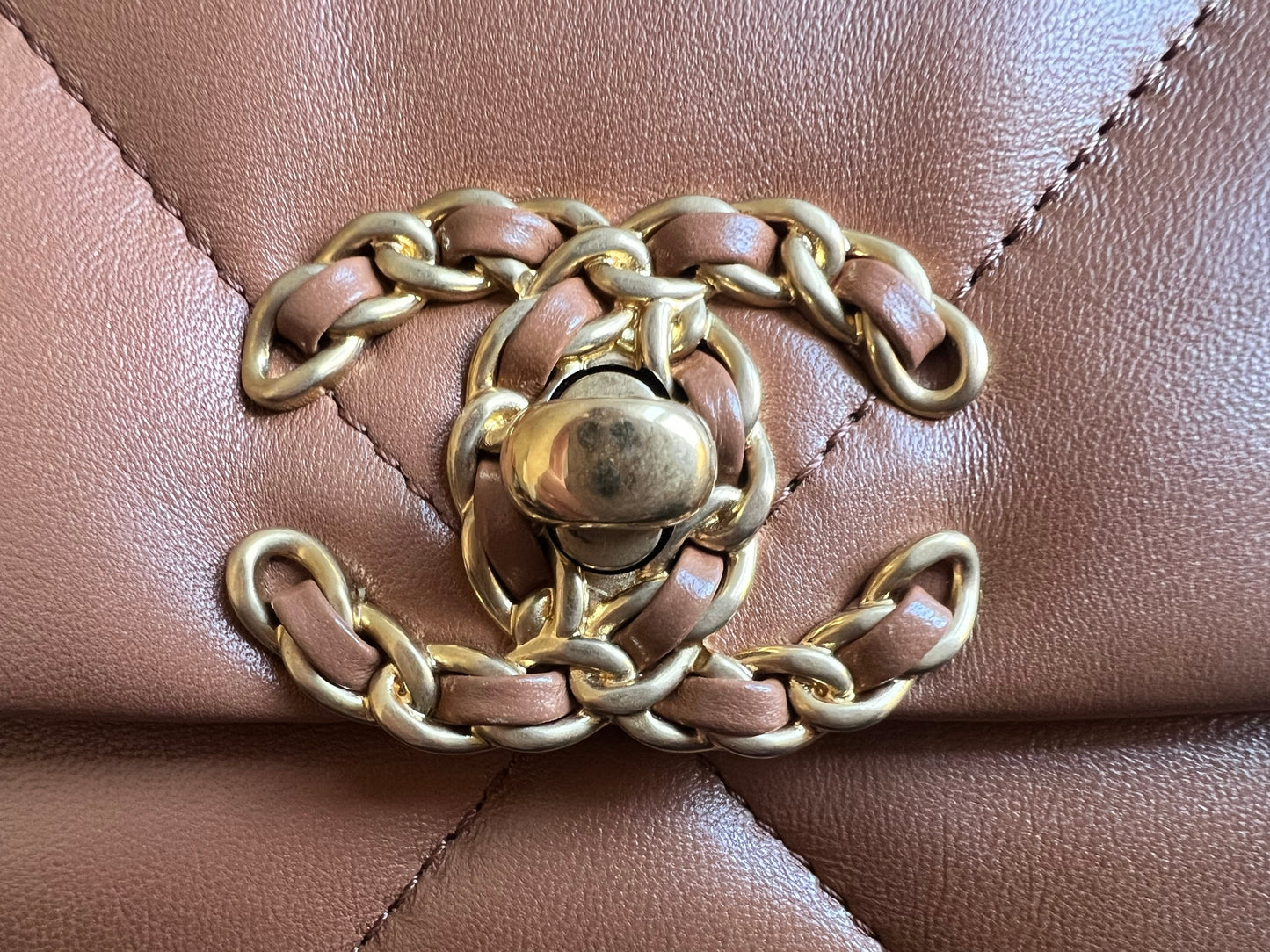 Chanel Small 19 in Caramel Lambskin (RRP £5,590)