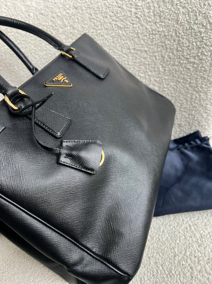 Prada Black Galleria Saffiano Tote