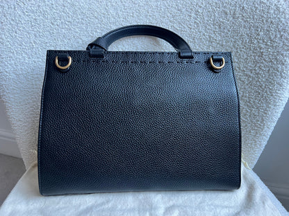 Gucci GG Black Medium Marmont Top Handle Bag