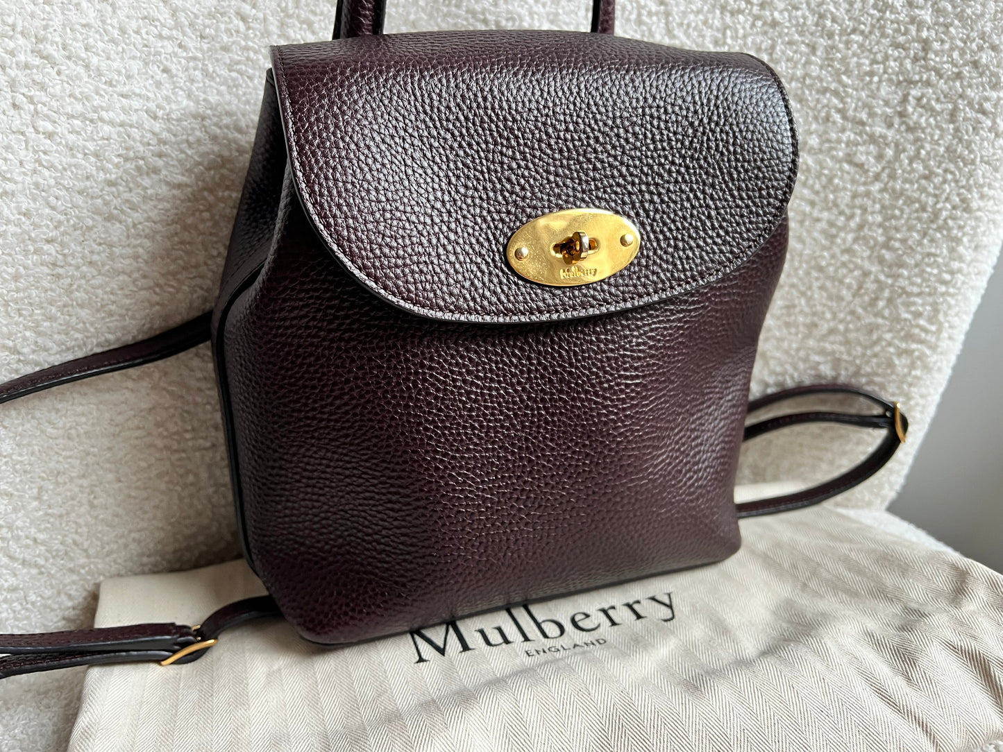 Mulberry Oxblood Mini Bayswater Backpack (RRP £695)