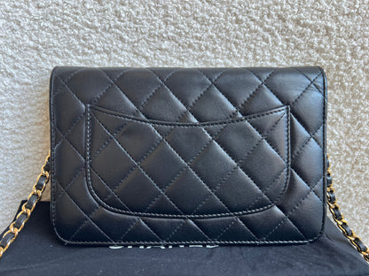 Chanel Wallet on Chain in Black Lambskin Gold Hardware (RRP £2,930)