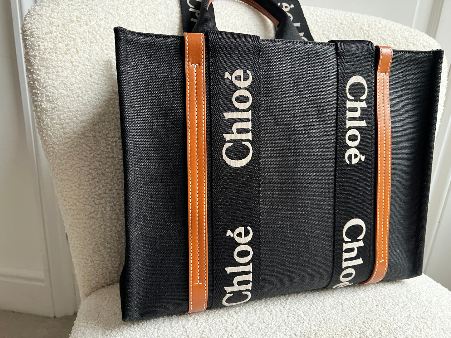 Chloe Medium Black Woody Tote Bag (RRP £990)
