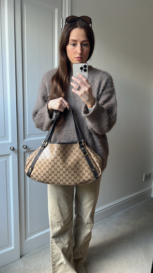 Gucci GG Coated Canvas Abbey Hobo