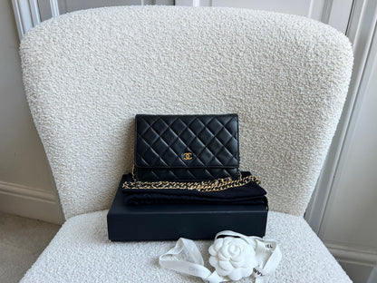 Chanel Wallet on Chain in Black Lambskin Gold Hardware (RRP £2,930)